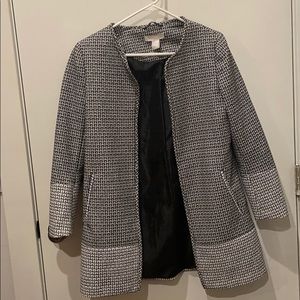 Black / White Pea Coat